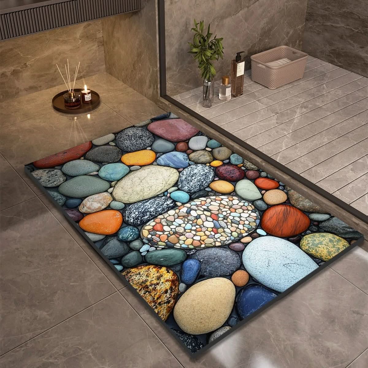 Anti Slip Natural Rubber Bath Mat for Bathroom Safety