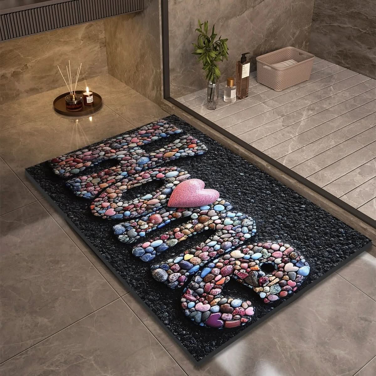 Anti Slip Natural Rubber Bath Mat for Bathroom Safety