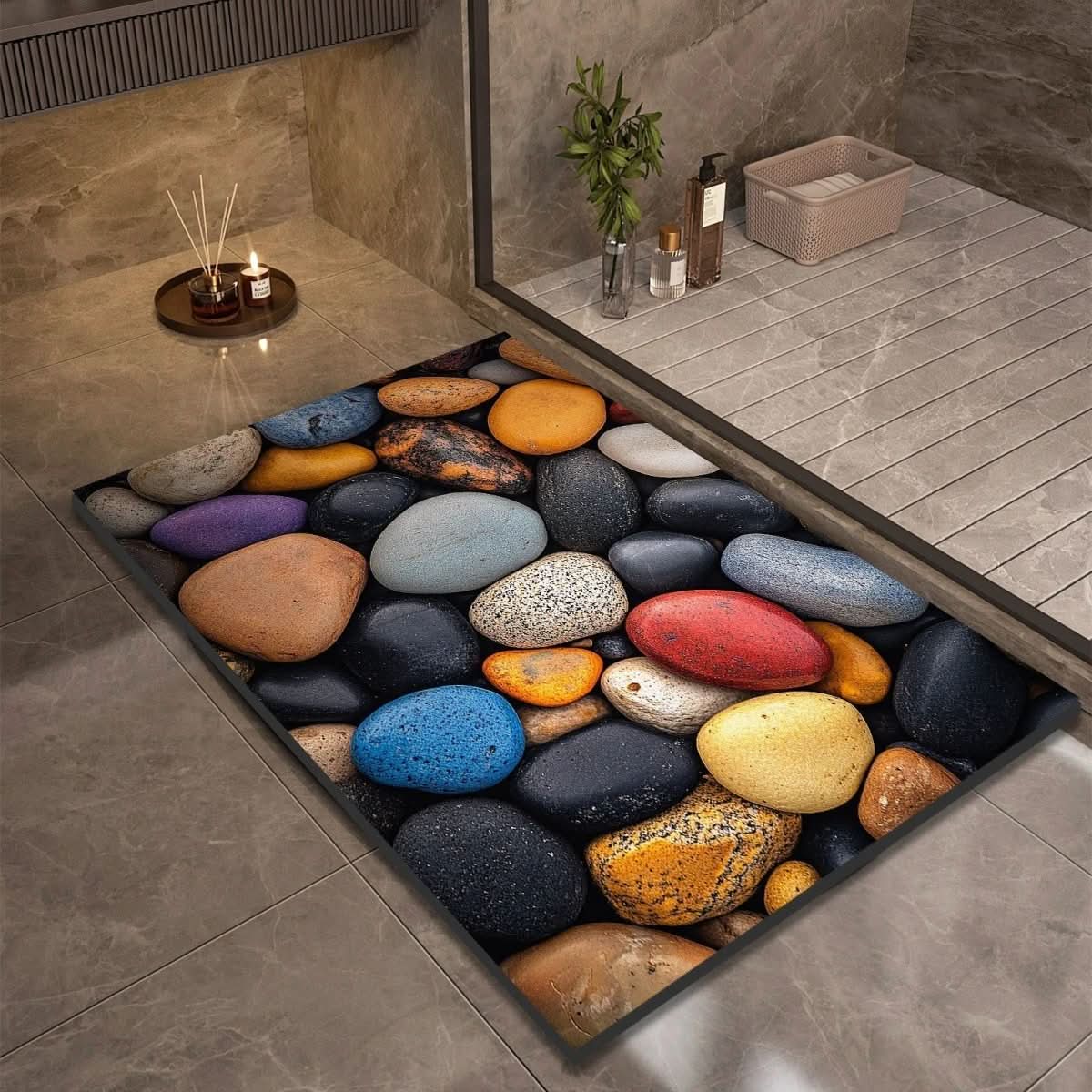 Anti Slip Natural Rubber Bath Mat for Bathroom Safety