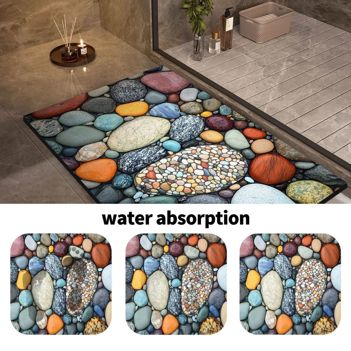 Anti Slip Natural Rubber Bath Mat for Bathroom Safety