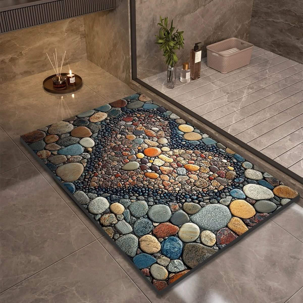 Anti Slip Natural Rubber Bath Mat for Bathroom Safety