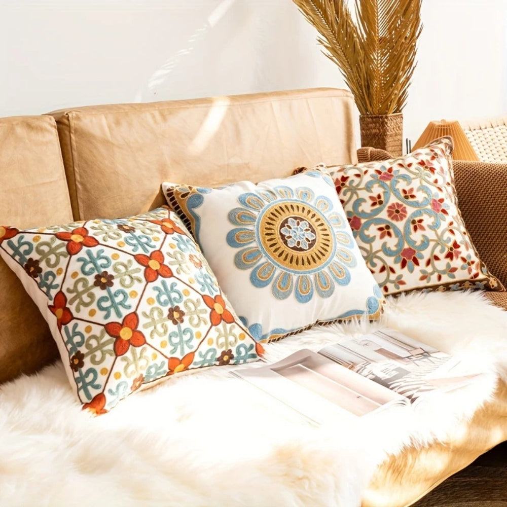 Decorative Embroidered Classic Pillow Cover