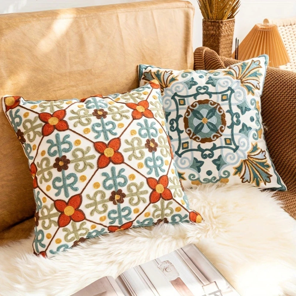 Decorative Embroidered Classic Pillow Cover