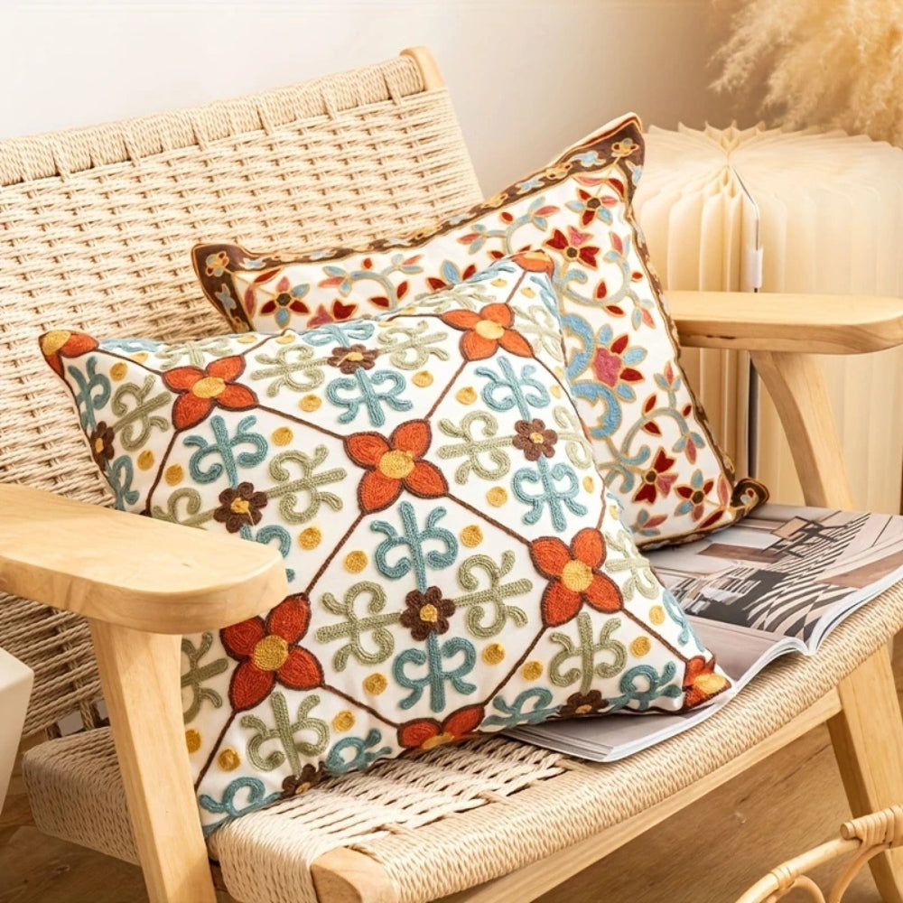 Decorative Embroidered Classic Pillow Cover