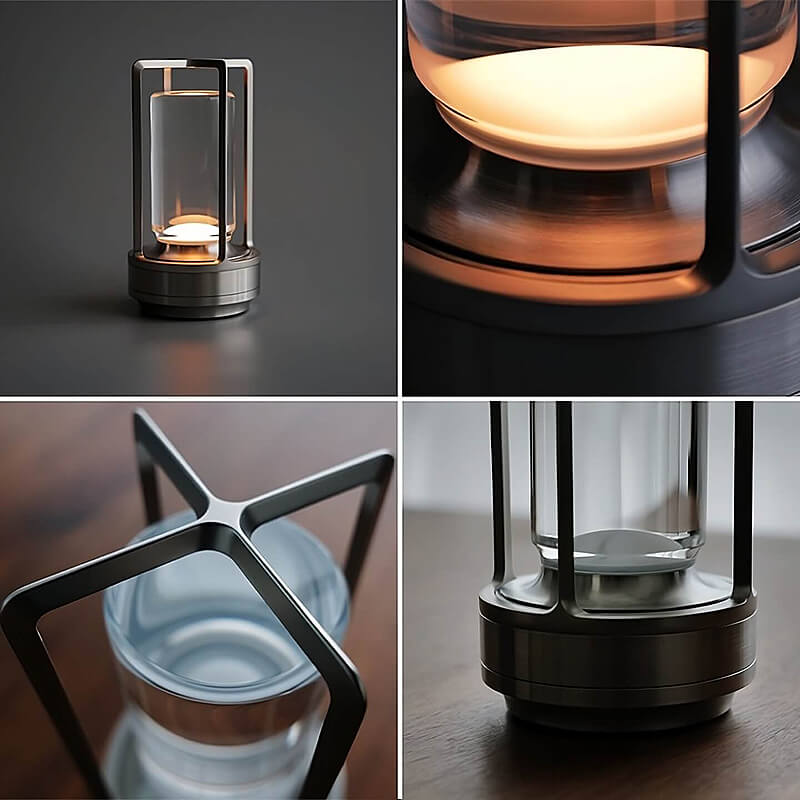 Modern Crystal Glass LED Table Lamp Touch Control