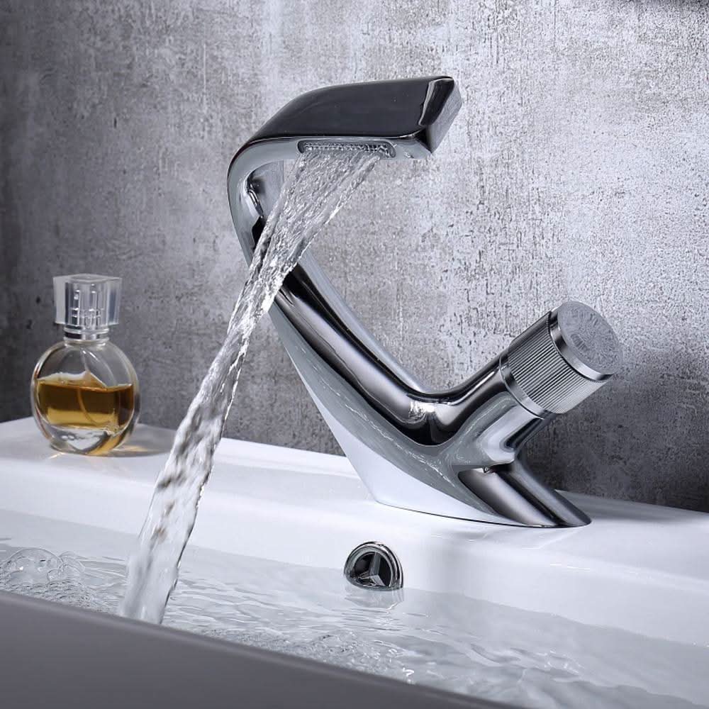 Contemporary Bathroom Faucet - Sleek Chrome Mixer Tap