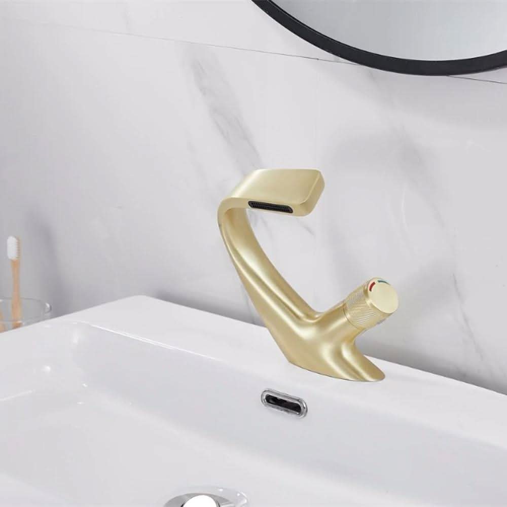 Contemporary Bathroom Faucet - Sleek Chrome Mixer Tap