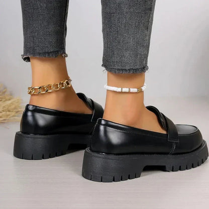 Comfortable Women's Thick Heel Loafers