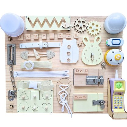 Natural Wooden Educational Play Board