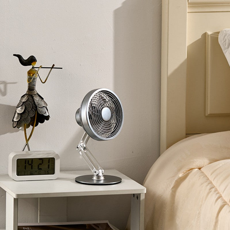 Compact Portable 360 Rotating Mini Metal Desk Fan