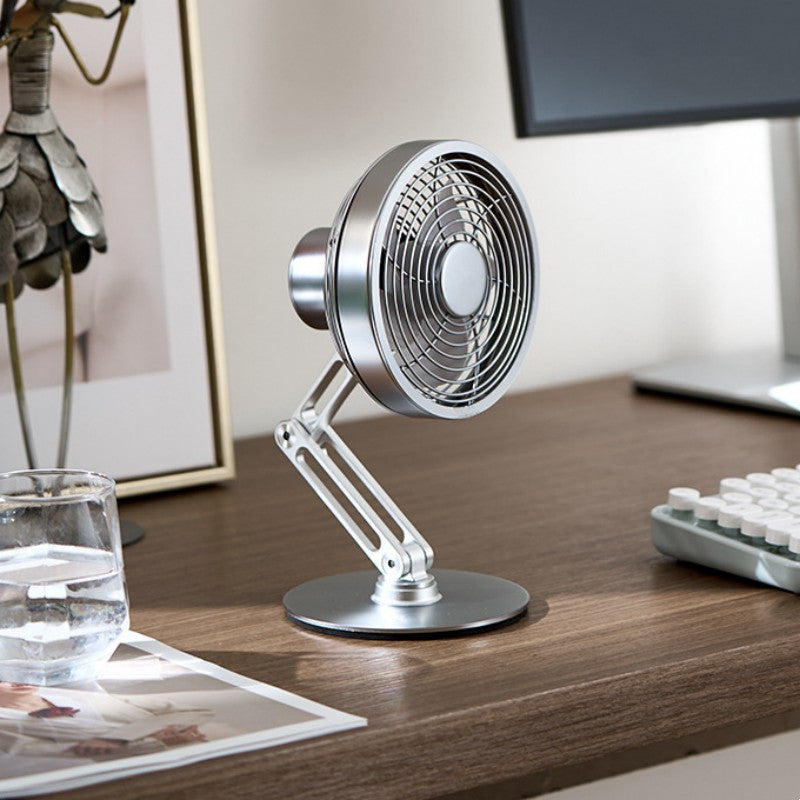 Compact Portable 360 Rotating Mini Metal Desk Fan - Befez
