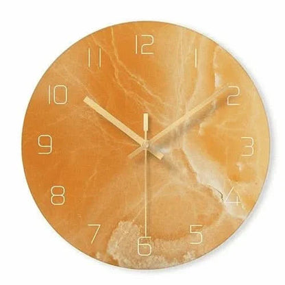Befez | Olive - Luxury Marble Effect Wall Clock