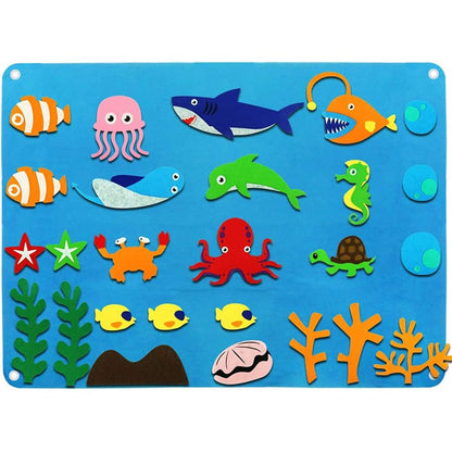 Colorful Kids Educational Felt Playboard