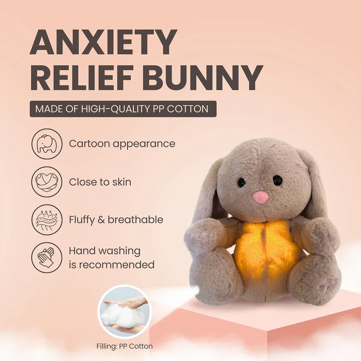 Cute Rabbit Soft Toy for Baby Relaxation