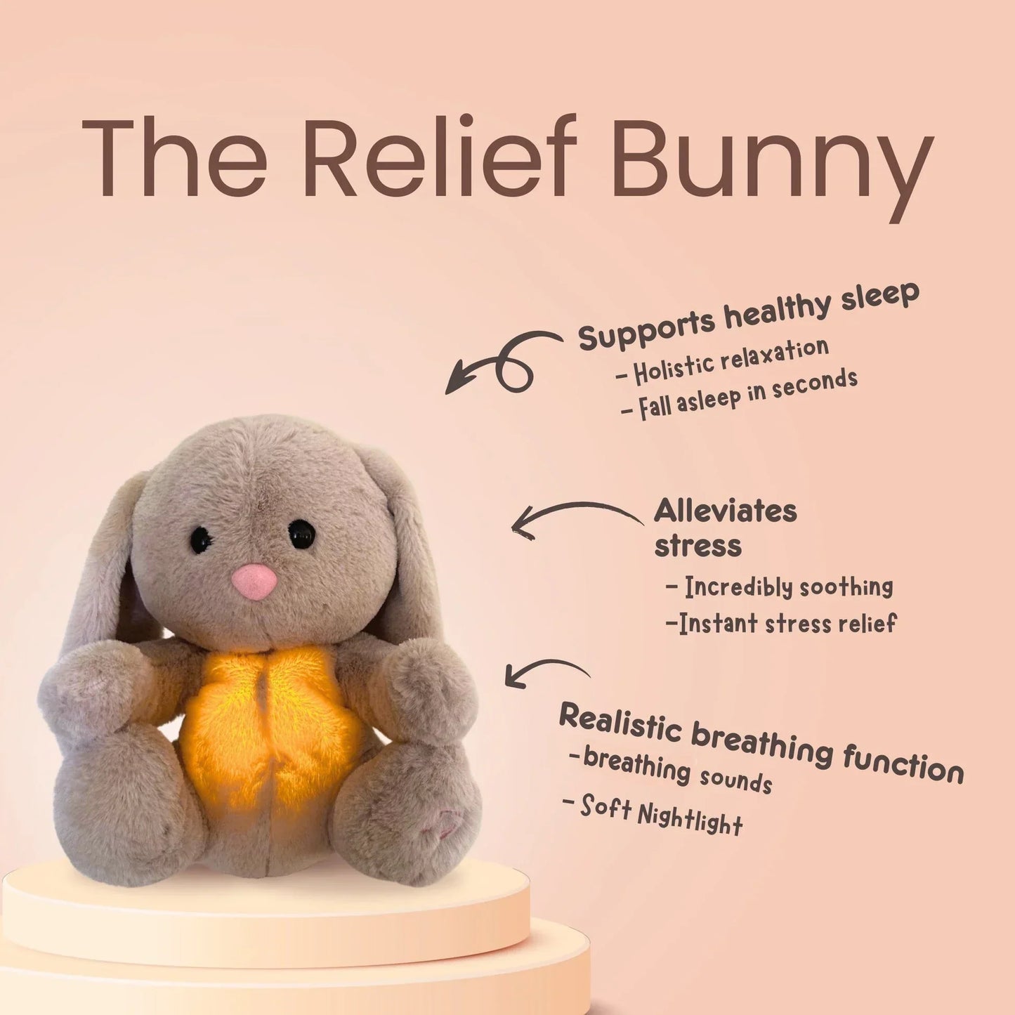Cute Rabbit Soft Toy for Baby Relaxation