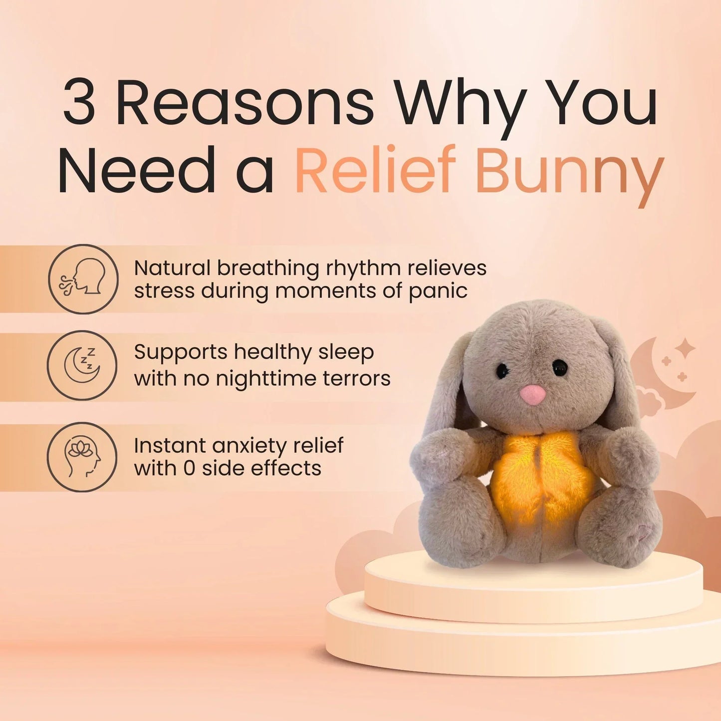 Cute Rabbit Soft Toy for Baby Relaxation