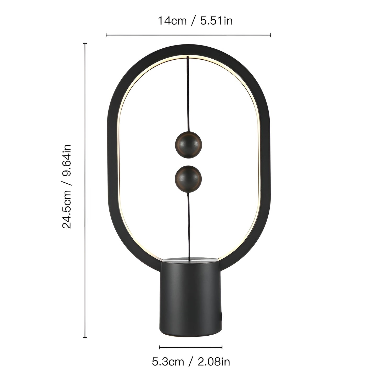 Slim Modern LED Desk Lamp with USB Charger