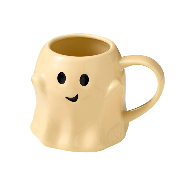 Spooky White Ceramic Mug - Befez