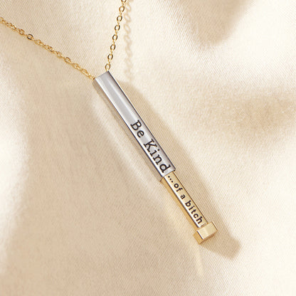 Sassy Secret Message Bar Necklace