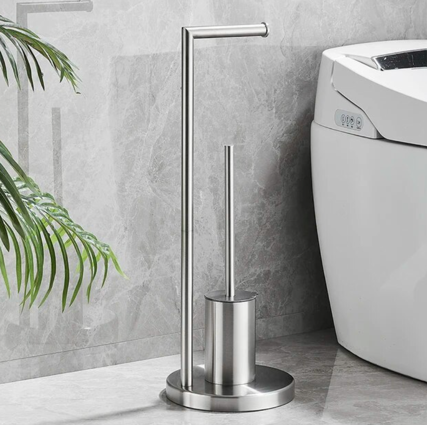 Wall Mounted Toilet Brush Holder Set