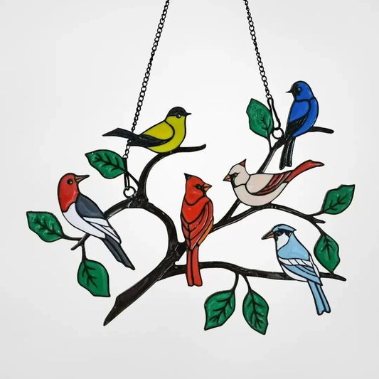 Vibrant Bird Glass Window Sticker - Befez
