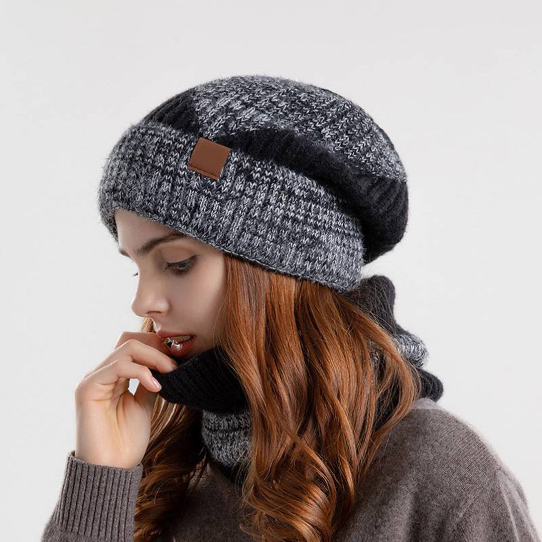 Warm Beanie and Scarf Set for Winter