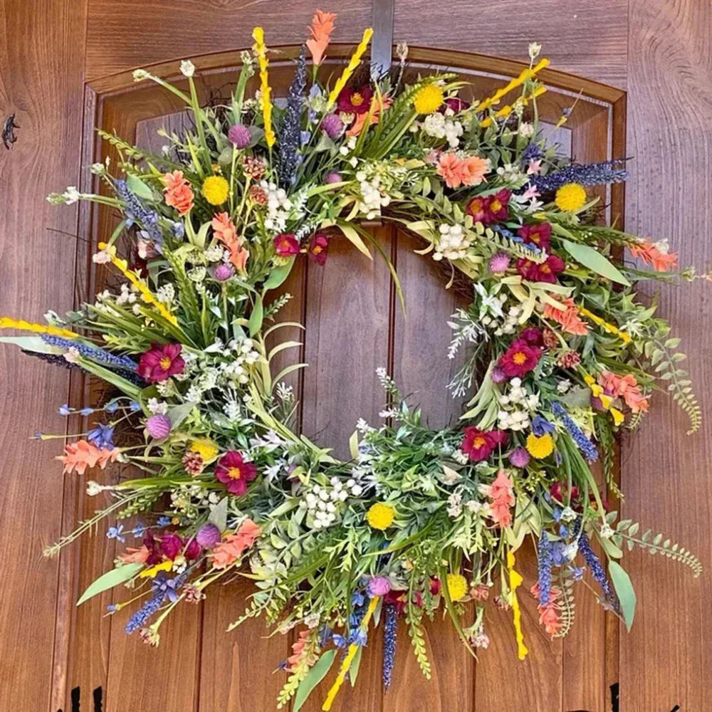 Artificial Floral Welcome Door Wreath with Fresh Look - Befez