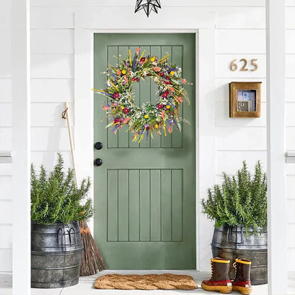 Artificial Floral Welcome Door Wreath with Fresh Look