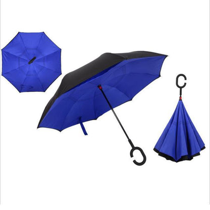 Windproof Reversible Handsfree Compact Umbrella