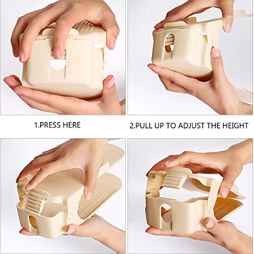 Space Saving 4 Piece Shoe Organizer