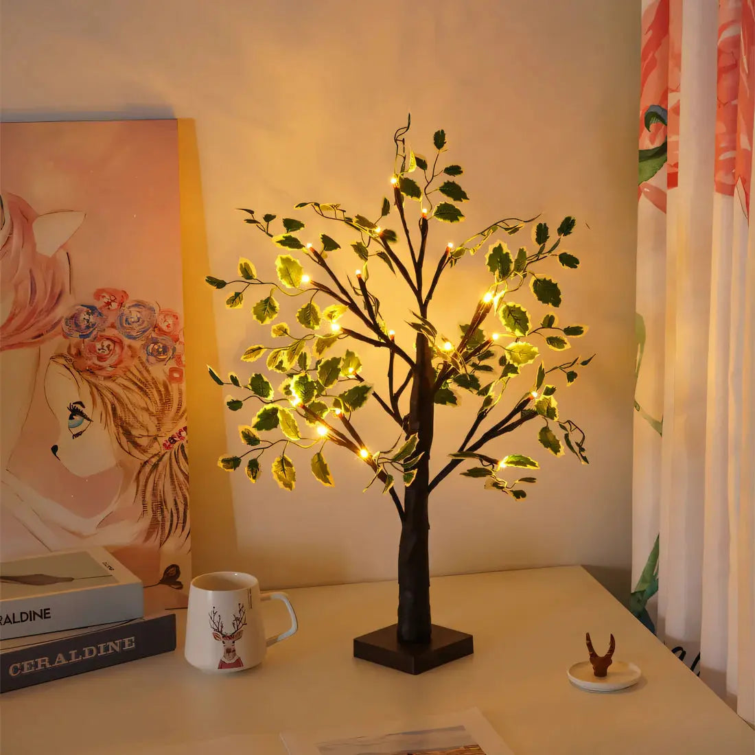 Stylish Tree Shaped Desk Lamp with Soft LED Light