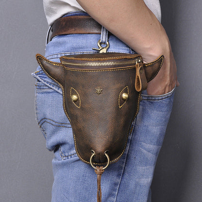 Stylish Genuine Leather Belt Bag for Men