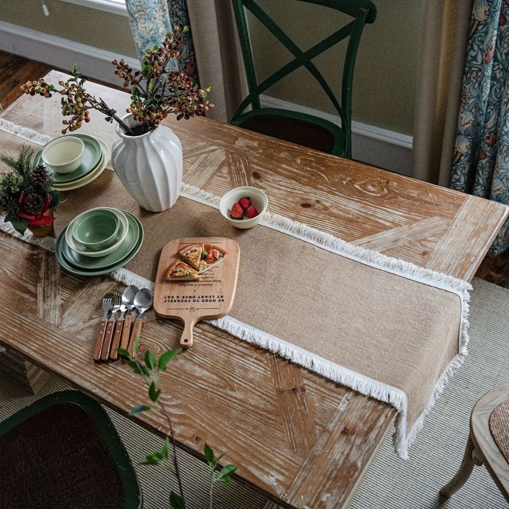 Rustic Natural Jute Table Runner