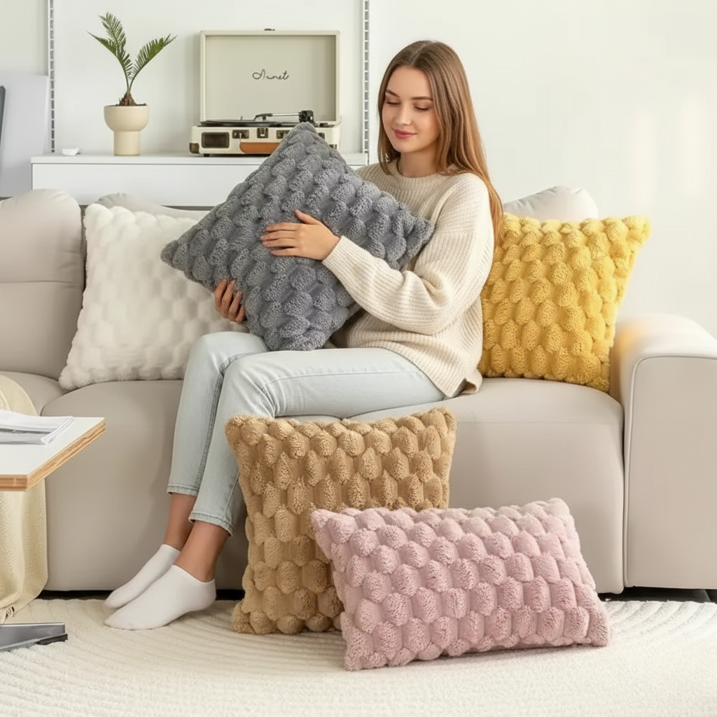Soft Plush Cotton Cushion Cover - Befez