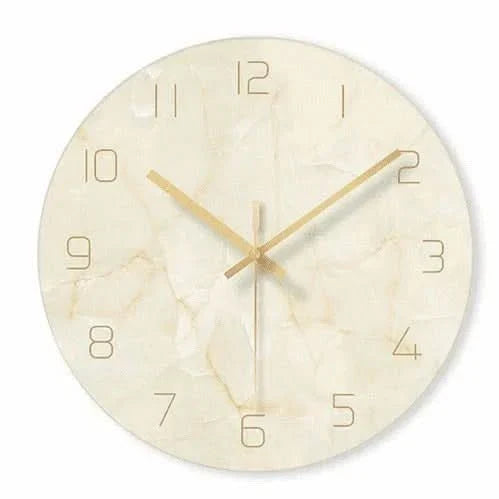 Befez | Olive - Luxury Marble Effect Wall Clock