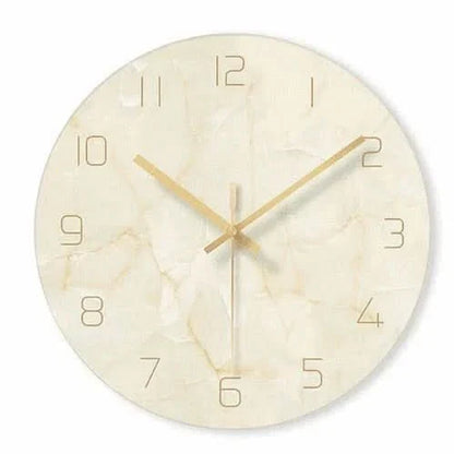 Befez | Olive - Luxury Marble Effect Wall Clock