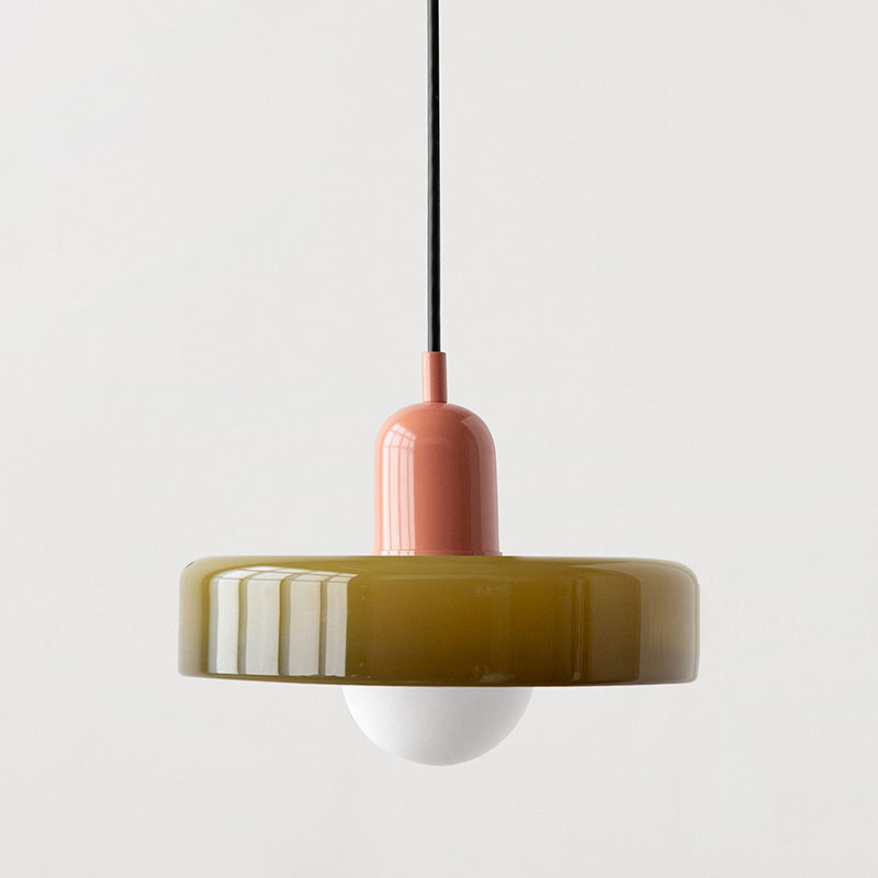 Vibrant Glass Hanging Lamp in Modern Style