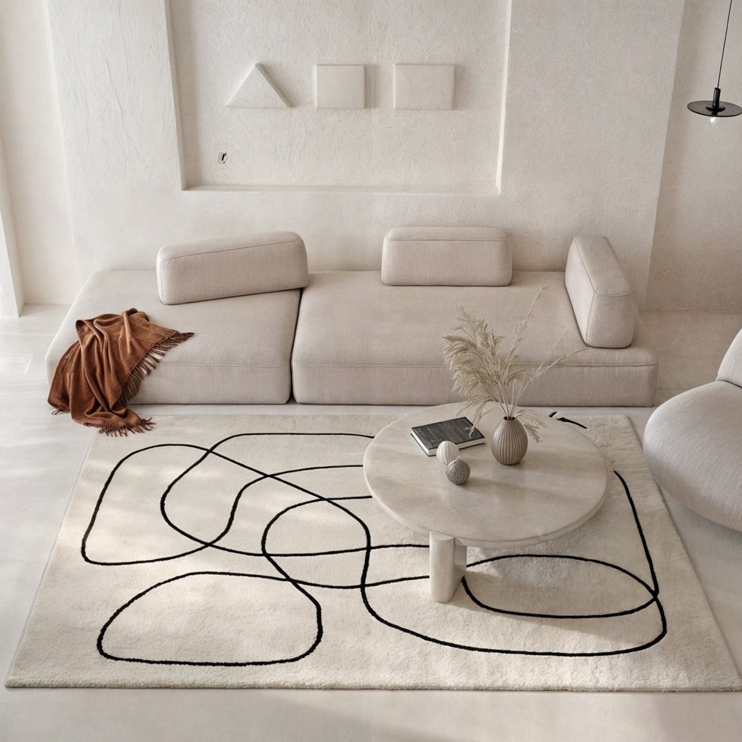 Stylish Woven - Premium Wool Area Rug with Pattern
