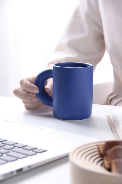 Elegant Geometric Porcelain Coffee Cup