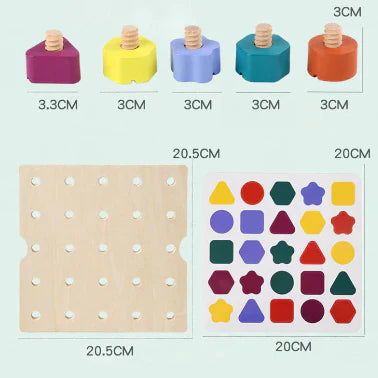 Colorful Kids Screw Board Toy