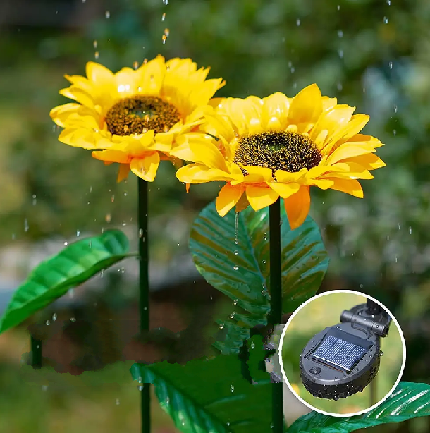 Outdoor Sunny Sunflower Garden Table Lamp