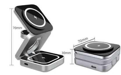 Compact 3-in-1 Foldable Phone Charging Dock