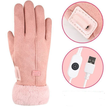 Warm Waterproof Touchscreen Winter Gloves with 3 Heat Settings