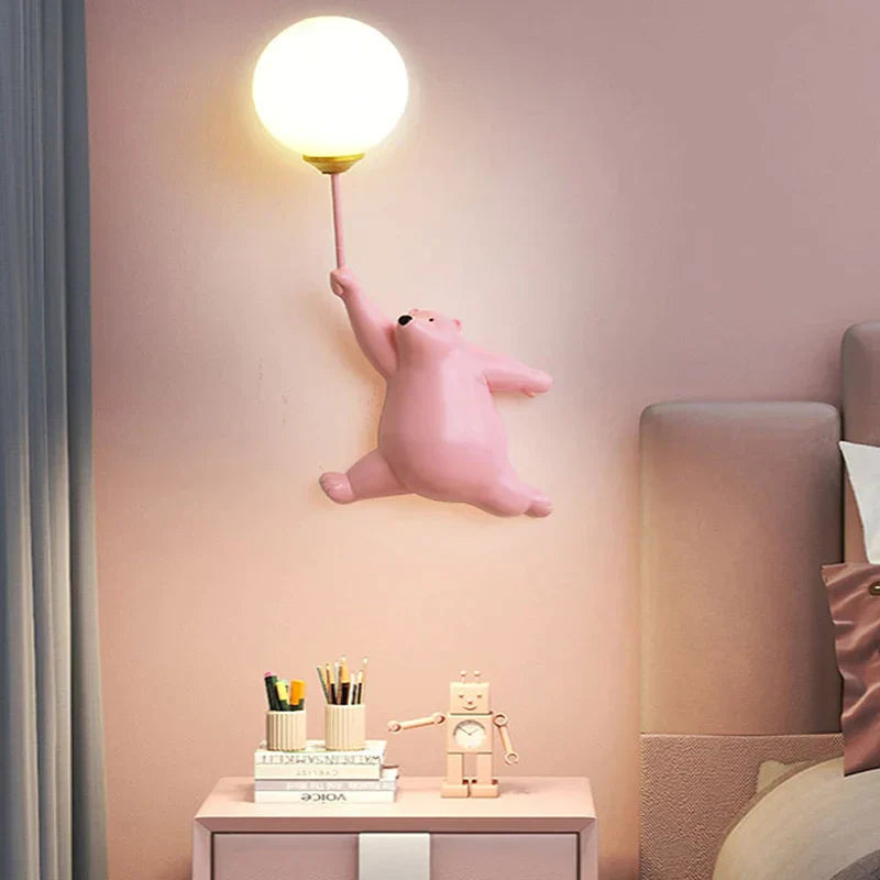 Fun Kids Wall Lamp with 3D Moon Nightlight