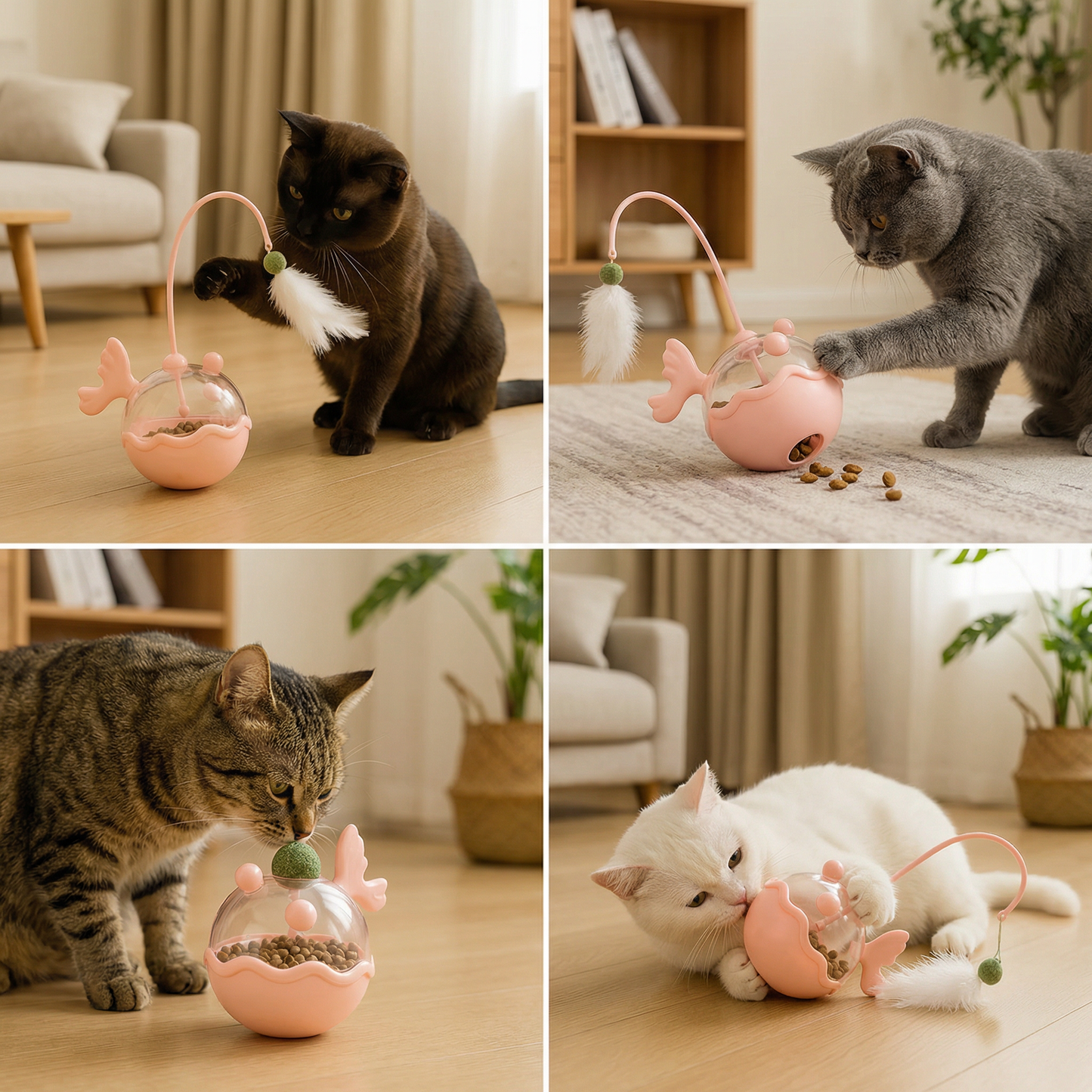 Fun Interactive Cat Toy Treat Feeder