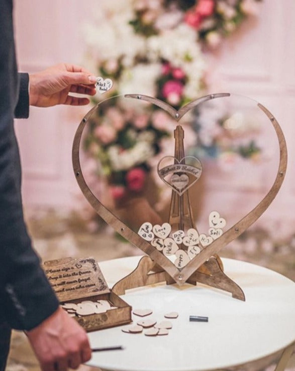 Romantic Heart Shaped Wedding Guest Book
