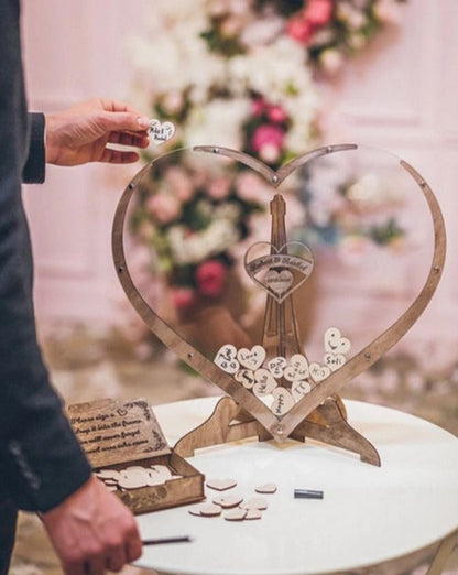 Romantic Heart Shaped Wedding Guest Book