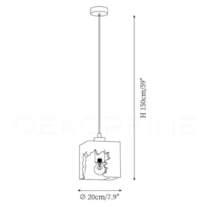 Modern Grey Cement Hanging Light