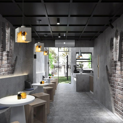Modern Grey Cement Hanging Light