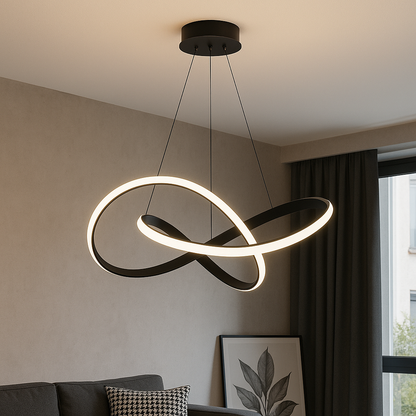 Stylish Pendant Light Kitchen Aluminum Black